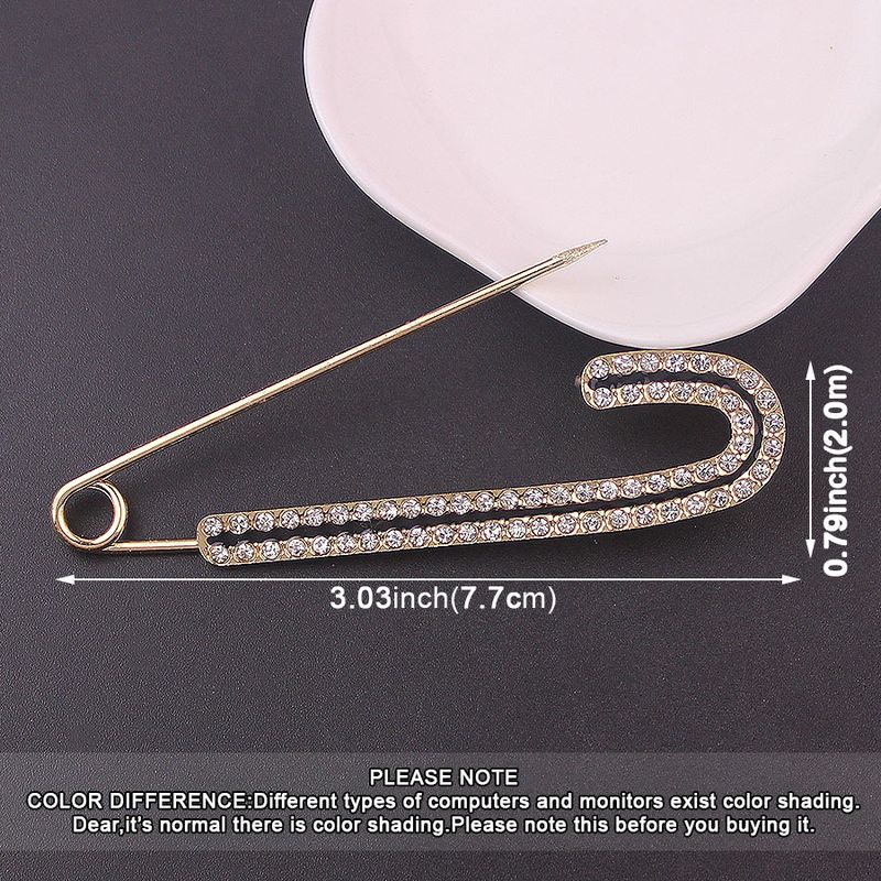 Rhinestone Pearl Simple 7.5cm Large Brooch Cardigan Scarf Decoration Women's Suit Accessory_voghion.com