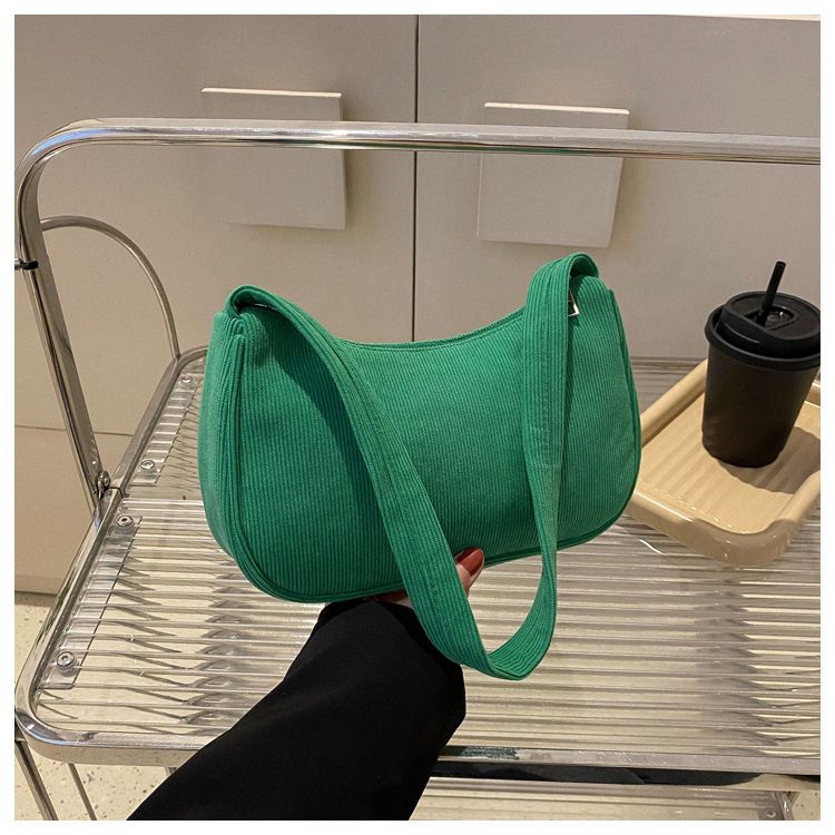 Borsa a tracolla da donna piccola in velluto a coste, nuova moda primavera estate 2023, lotto misto_voghion.com