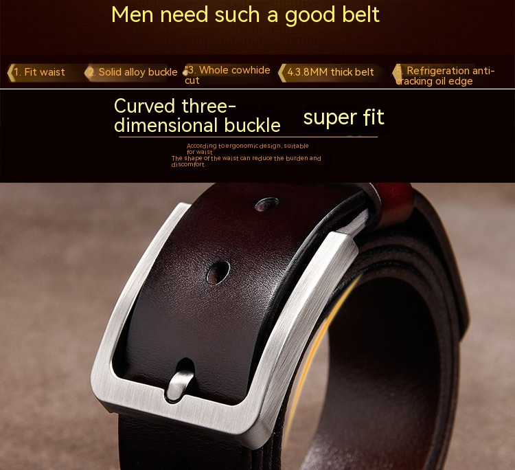 2024 neue männer Echtes Leder Gürtel Europäischen und Amerikanischen Retro Mode Lässig Nadel Knopf Gürtel Vielseitig Dicken Rindsleder Hosen gürtel_voghion.com