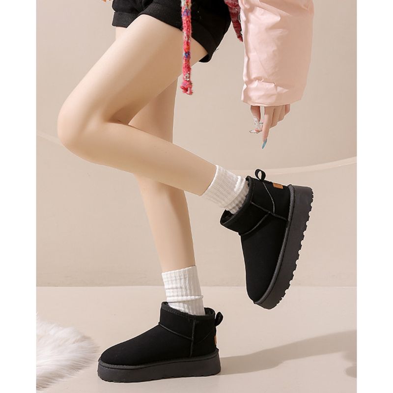 Snow Boots Women 2024 Winter New Women's Shoes Short Tube Warm Cotton Shoes Plus Velvet Thick Shoes Women's Boots_voghion.com