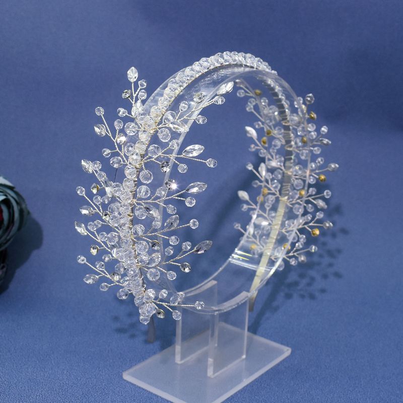Copricapi da sposa, cerchietti con perline di cristallo pressate, cerchietti con strass fatti a mano, corone per capelli, accessori per capelli da abito_voghion.com