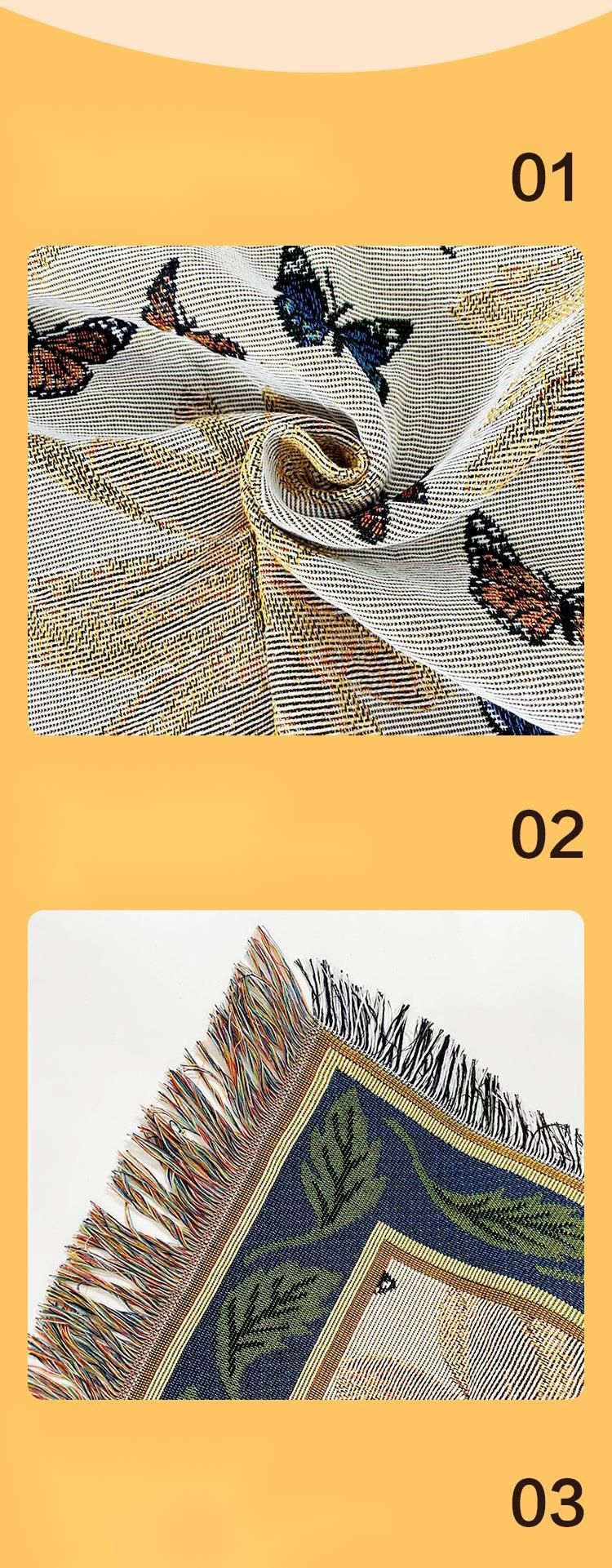 Coperta multifunzionale in lino per divano da campeggio australiano, motivo floreale, per tutte le stagioni, per ufficio, pisolini e decorazioni per la casa_voghion.com