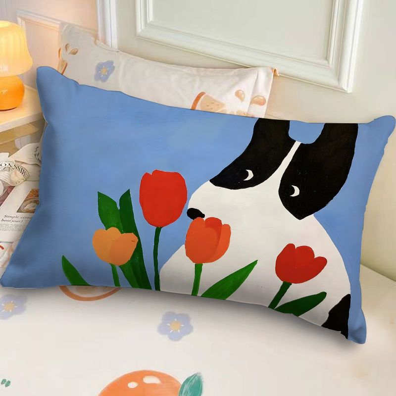 Coussin de canapé rectangulaire en forme d'animal abstrait, illustration de dessin animé, simple, pour voiture, dortoir, chevet_voghion.com