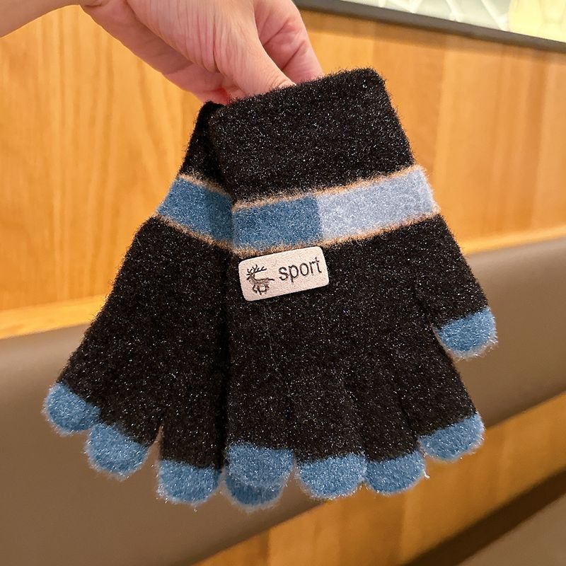 Babyhandschuhe für Grundschüler, Herbst Winter, Jungen Mädchen im Alter von 0-12, Säuglinge Kleinkinder, verdickte fünf_voghion.com