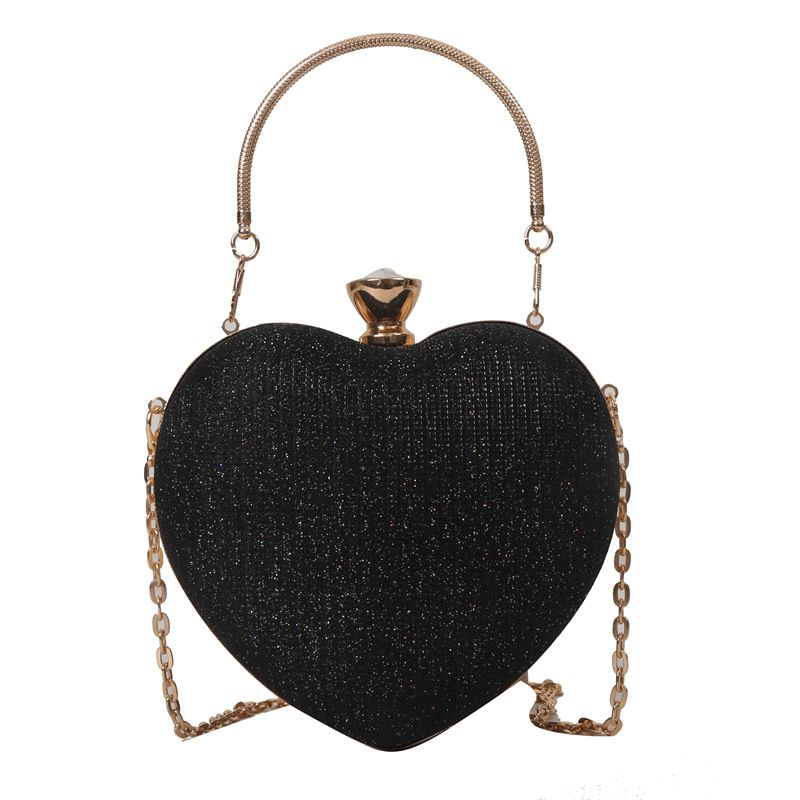 Koreanische Sommer Herz-förmigen 2025 Neue Trendy Nette Mädchen Kleine Stil Handtasche Crossbody Abend Kette Tasche_voghion.com