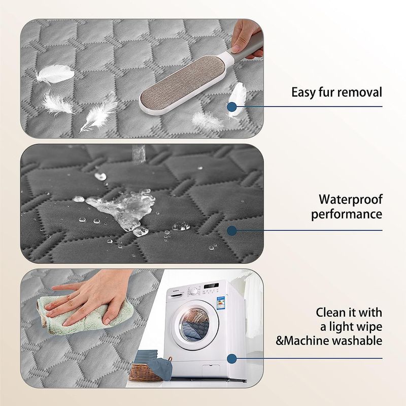 Double-Sided Waterproof Pet Cushion Mattress Anti-Scratch Non-Stick Hair Sofa Furniture Protector_voghion.com