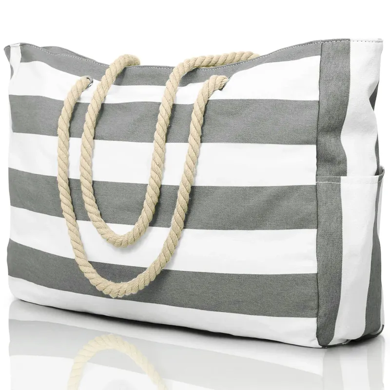 Borsa da esterno con cerniera per viaggi e vacanze, impermeabile, anti-sabbia, in tela, facile da piegare, da spiaggia, Zmt 250408l_voghion.com