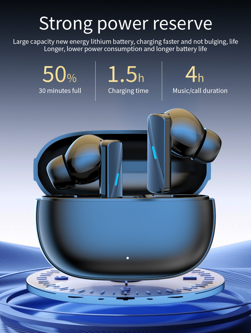 Mate50ANC ENC 5.3 Digital Display Ear Clip On-Ear Non-In-Ear Wireless Bluetooth Earphones_voghion.com