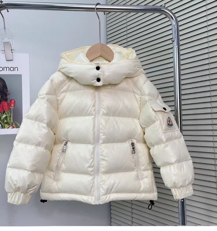 Winter-Steppjacke für Kinder – Abnehmbare Kapuze, wasser- und winddicht, kurze Ausführung (110–160 cm, 50 % Entendaunen, mattes Außenmaterial)_voghion.com