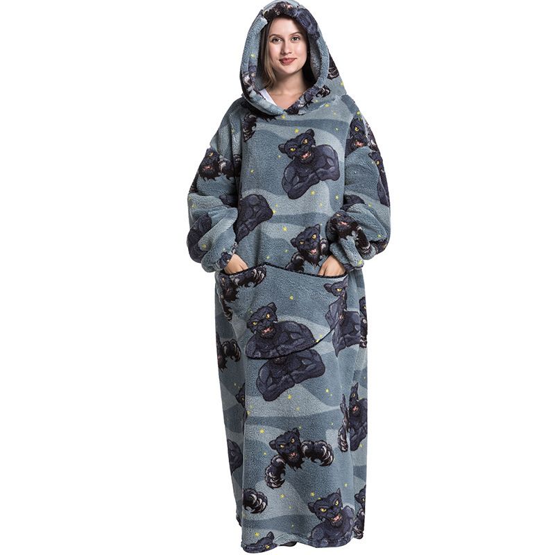 Hoodie Wearable Blanket Oversized Warm Pullover Lazy Sweatshirt Extra Long_voghion.com