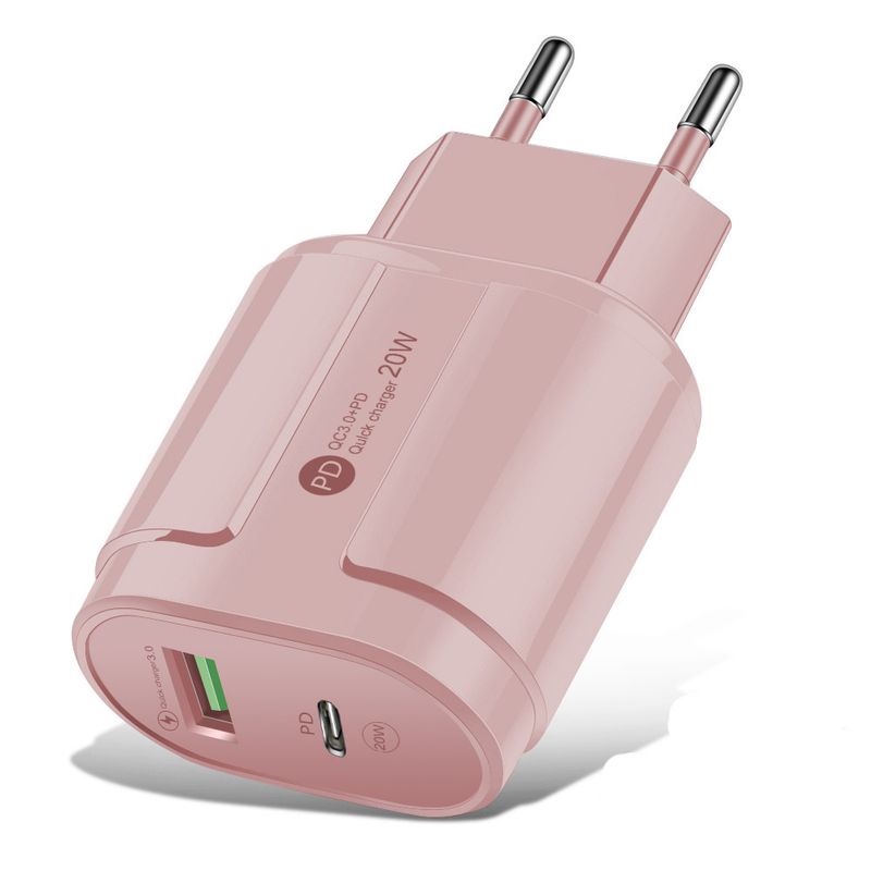 A+C mobiltelefon hálózati adapter USB+PD kétportos gyorstöltő PD töltőfej_voghion.com