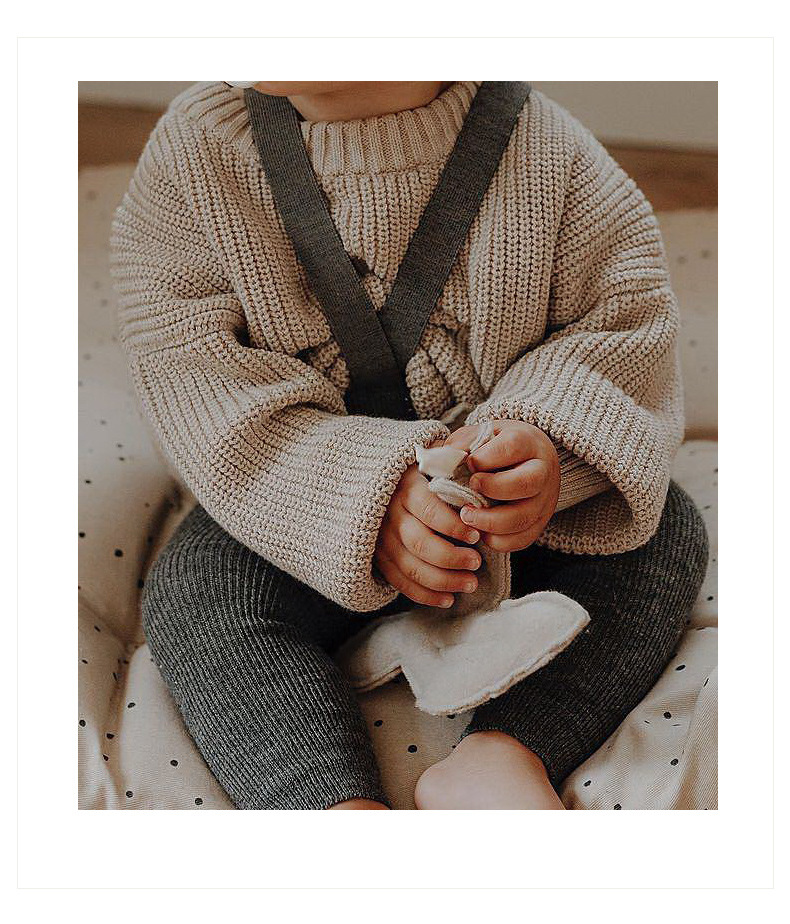 Ins hot style foreign trade cross-border children's clothing baby sweater baby boy girl child autumn and winter loose knitted jacket_voghion.com