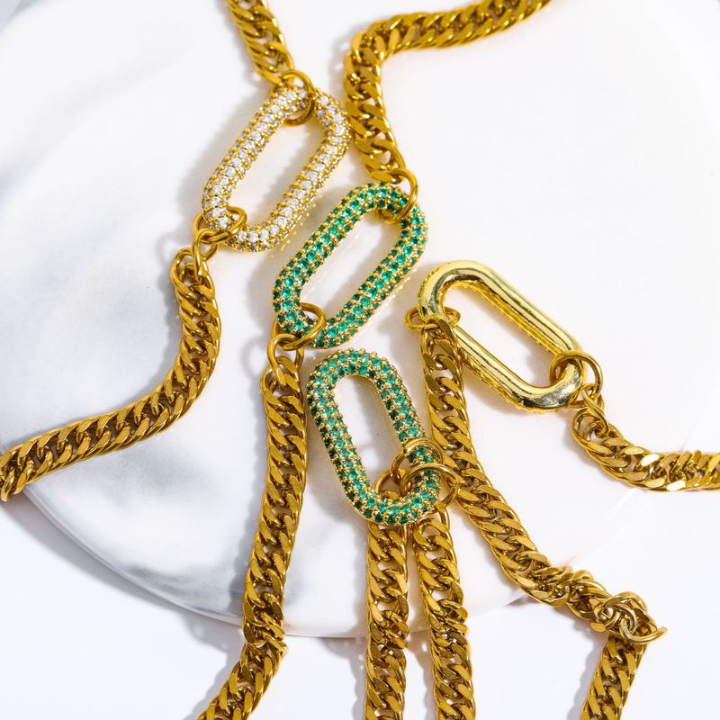 Collana girocollo con clavicola in stile punk rock francese di nicchia alla moda, pesante e artigianale, con diamanti intarsiati geometrici_voghion.com