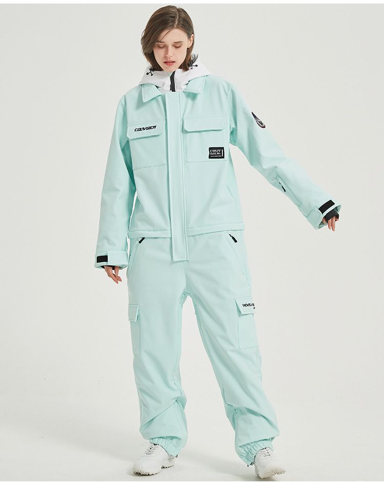 Unisex One-Piece Ski Suit – Windproof & Waterproof Snowboarding Jumpsuit For Couples & Solo Riders | Thermal Winter Sports Gear For Men & Women_voghion.com