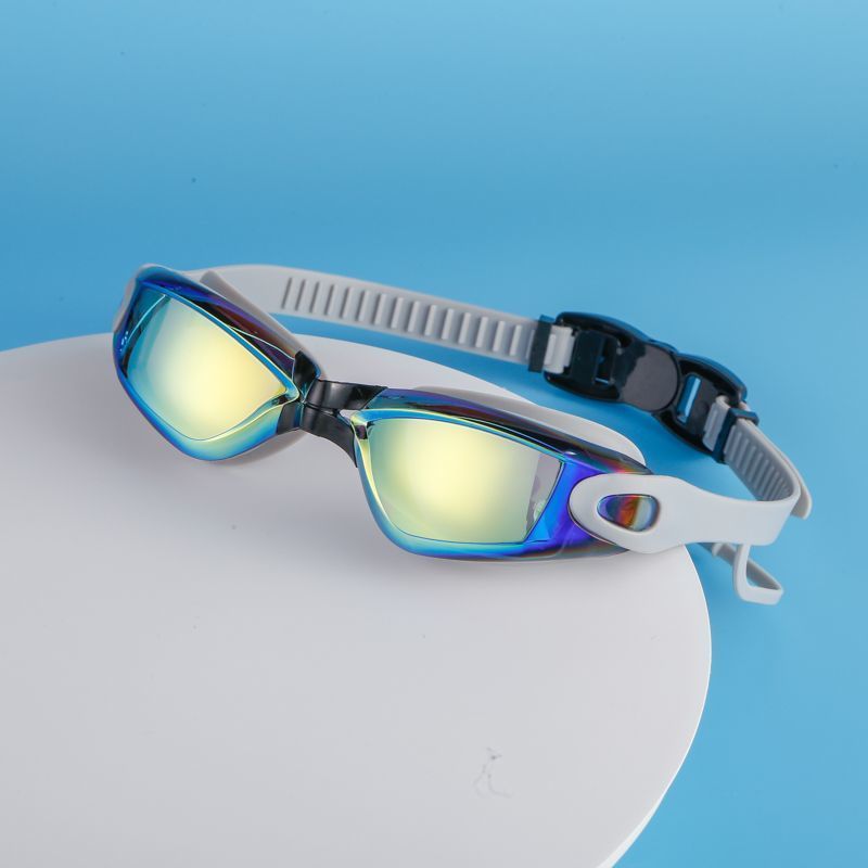 New Colorful Lens Prescription 150-800 Degrees Optional Small Frame HD Waterproof Anti-Fog Swimming Goggles_voghion.com