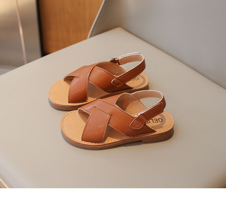 Sandales décontractées pour filles, chaussures de plage pour garçons, édition coréenne, pantoufles d'été à semelle souple pour enfants, nouvelle collection 2024_voghion.com