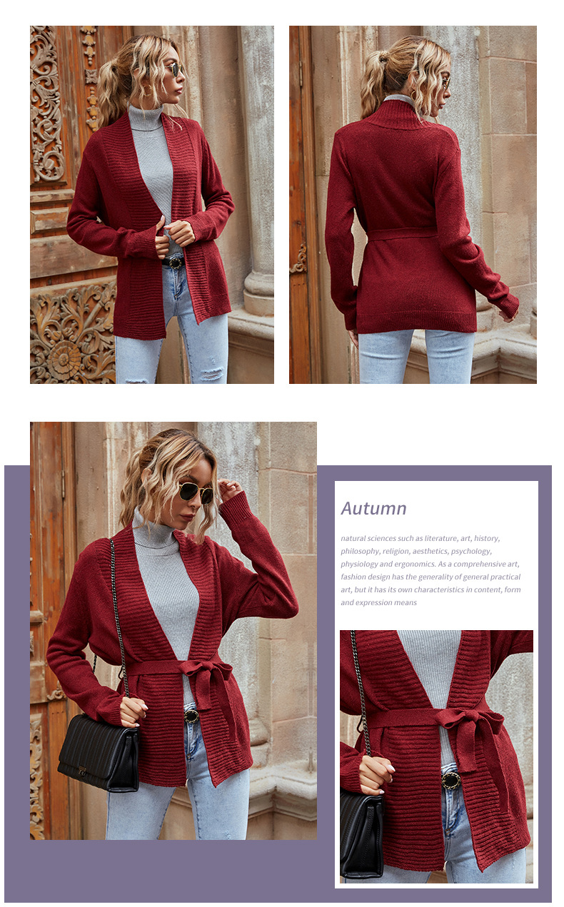 Îmbrăcăminte pentru femei toamnă europeană și americană roșie lejeră cu mânecă lungă în stil universitar_voghion.com