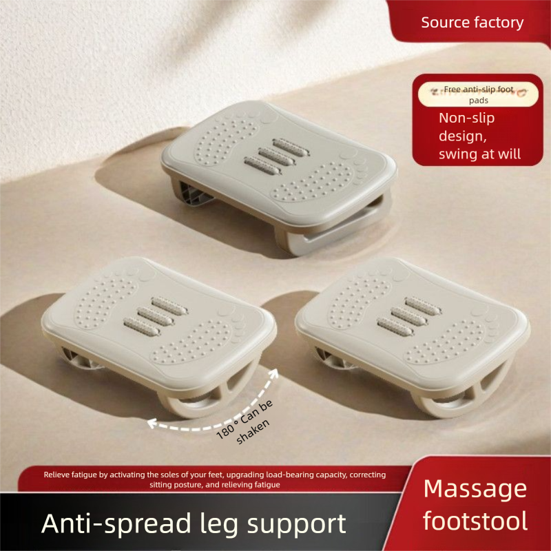 Office Footrest Massage Foot Stool Non-Slip Stable Adjustable Sitting Posture Anti-Leg Curling Tool_voghion.com