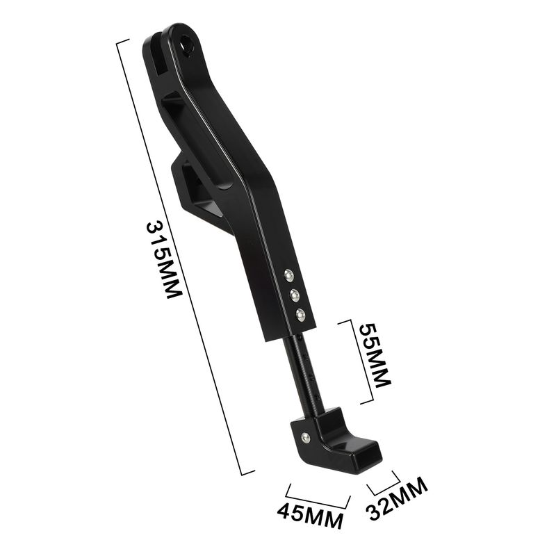 Verstelbare zijstandaard voor motorfietsen voor aangepaste motormodificaties - Robuuste, stabiele ondersteuning (goud/paars, lengte 32 cm)_voghion.com
