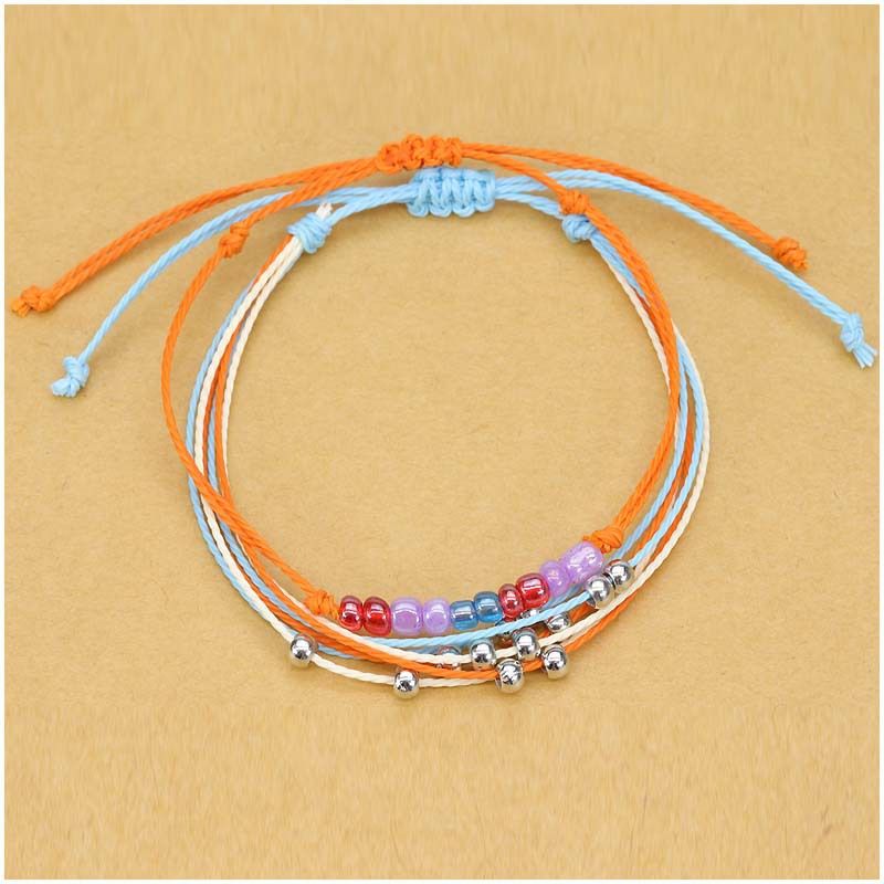 Bohemian Wax Thread Hand-woven 6-wire Beaded Bracelet_voghion.com