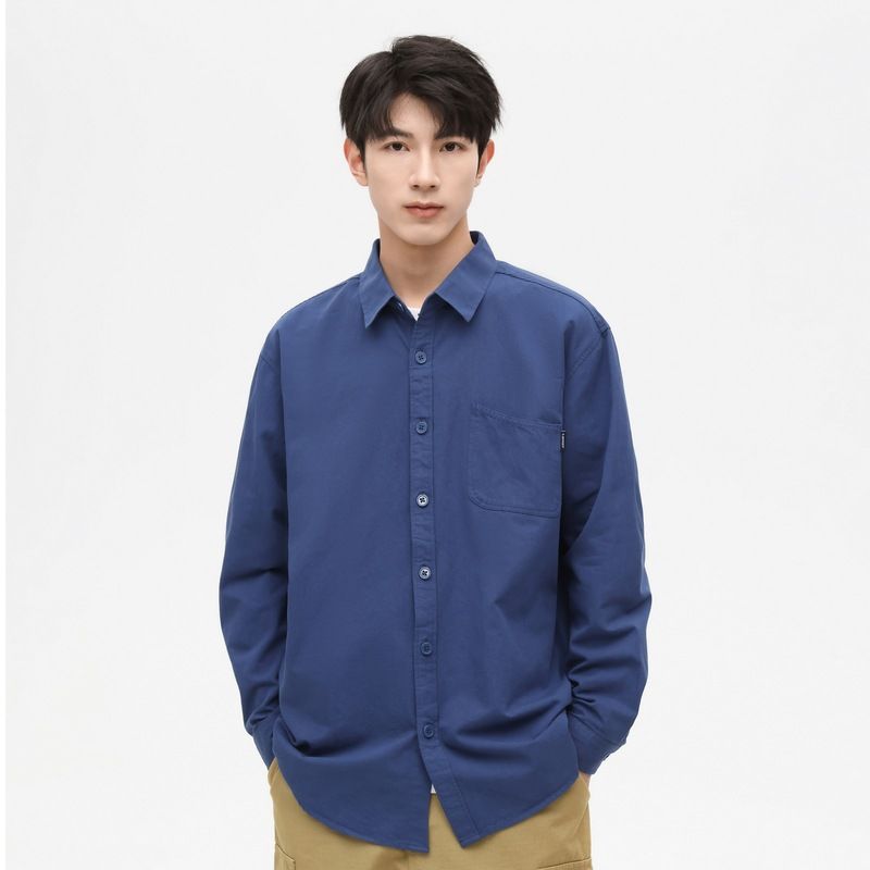 Camicia da uomo a maniche lunghe in cotone CT, nuova moda 2025, comoda e casual, ampia, da uomo, set di capispalla primaverili ed autunnali_voghion.com