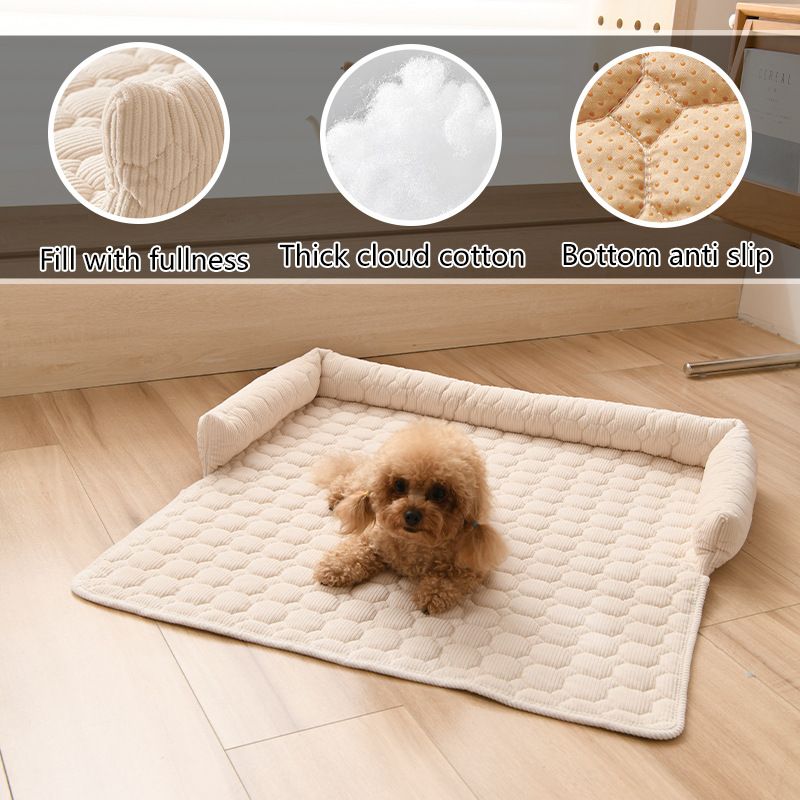 Cama antiderrapante para cães e gatos, almofada para sofá anti-riscos espessada_voghion.com