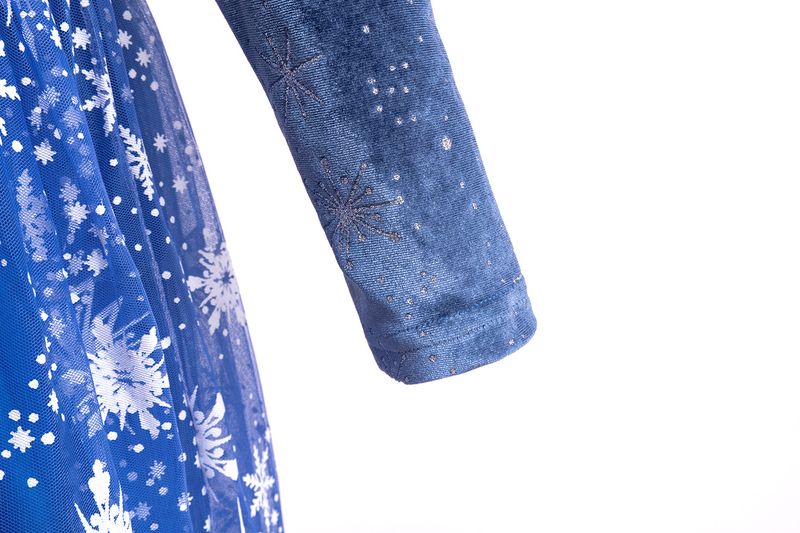 Kinderkleidung 2024 Winter Prinzessin Kleid Weihnachtsgeschenk Mädchen Pelzkragen Prinzessin Kleid Frozen_voghion.com