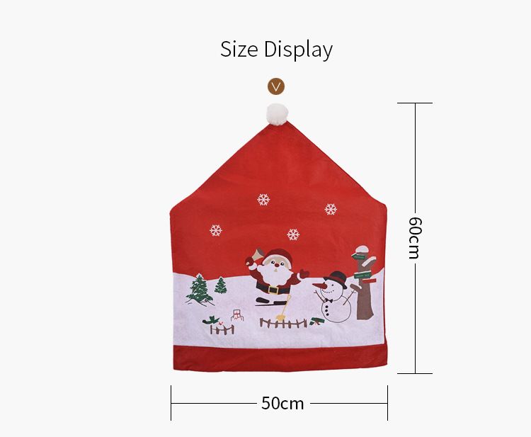 Decorazione natalizia Haube Coprisedia creativo in tessuto non tessuto con pupazzo di neve per anziani Coprisedia stampato rosso Coprisgabello_voghion.com