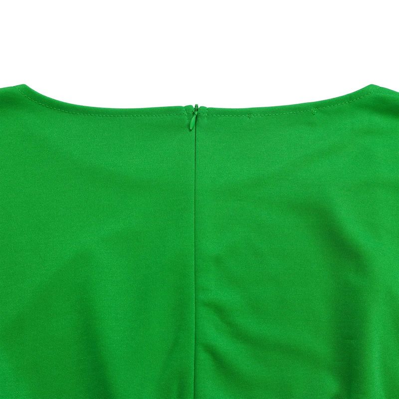Roupas femininas moda verão feminina gola redonda cor sólida cintura alta tamanho grande perna larga macacão_voghion.com