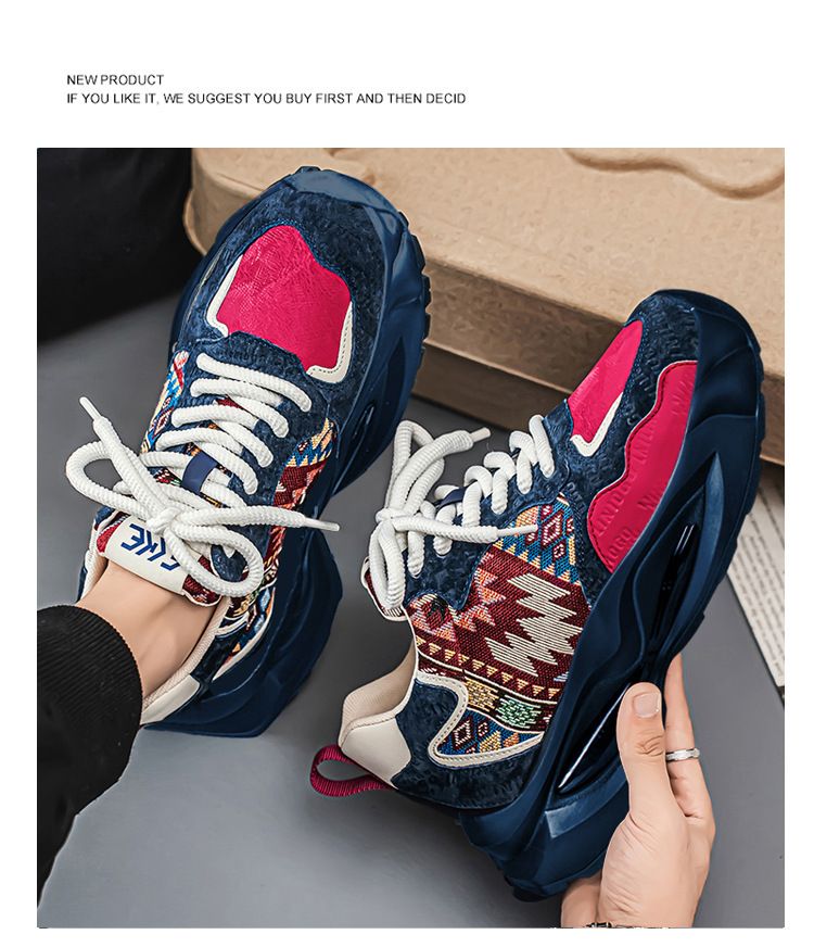 Chaussures en toile pour hommes, polyvalentes, tendance, décontractées, semelles épaisses, antidérapantes, pour sports de plein air, augmentant la taille, 2025_voghion.com