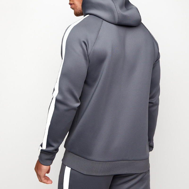 Automne et hiver nouveau grand à capuche hommes décontracté course Fitness sport deux pièces ensemble_voghion.com