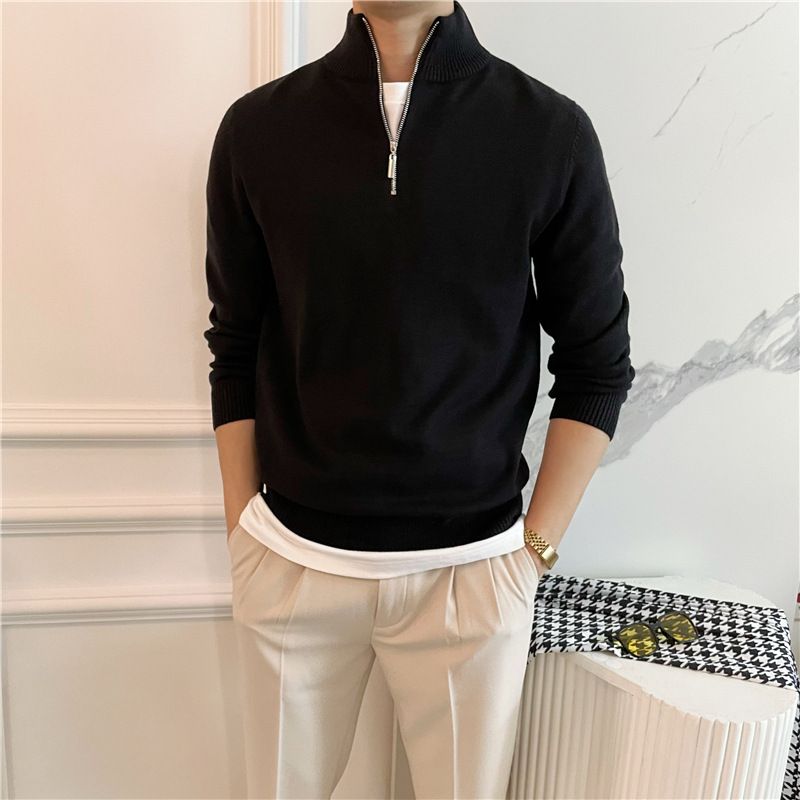 Maglione da uomo, camicia da uomo slim fit tinta unita_voghion.com