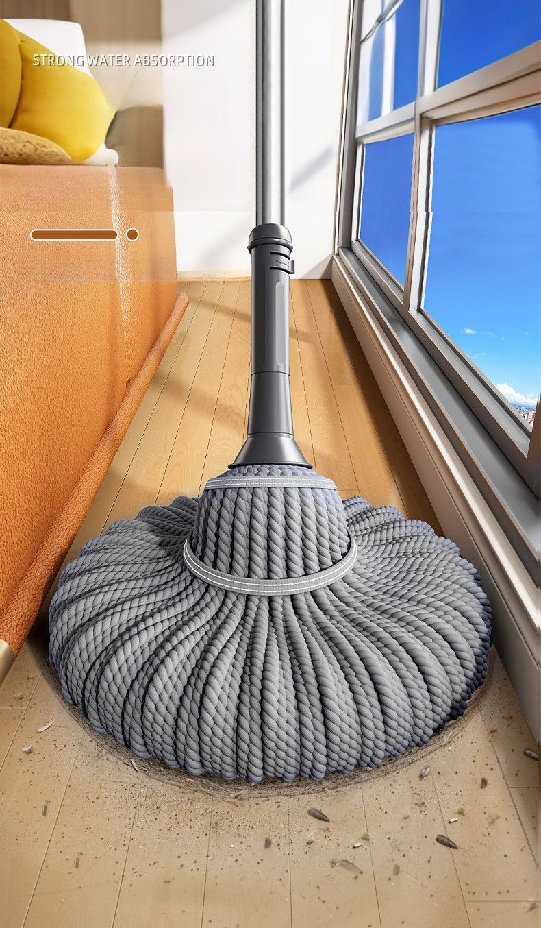 Jefun 2025 New Self-Wringing Hands-Free Washing Large Head Household Mop Commercial Use For Restaurants_voghion.com