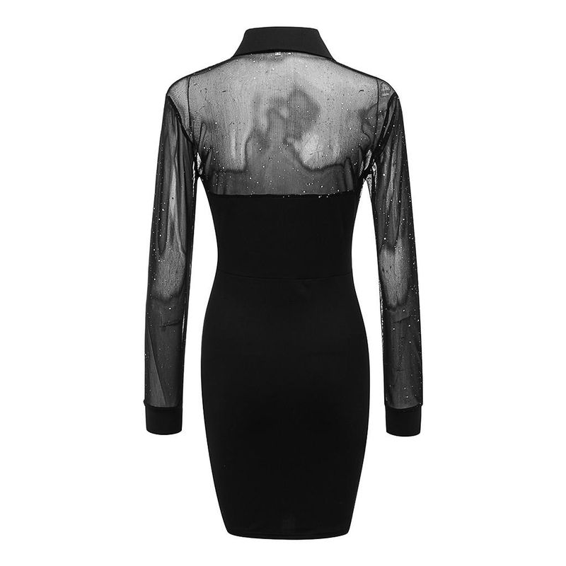 Chamsgend Fashion Women's Long Short Sleeve Slim Dress Slim Dress kleit_voghion.com