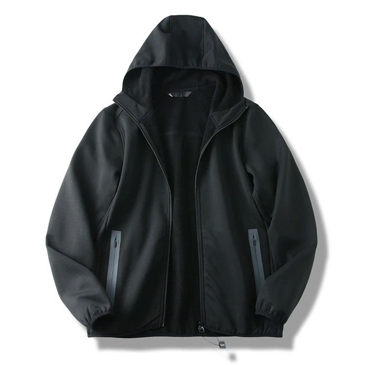 Autumn New Mountain Style Outdoor Lightweight Waterproof Windproof Fully Laminated Casual Hooded Coat Softshell Jacket_voghion.com