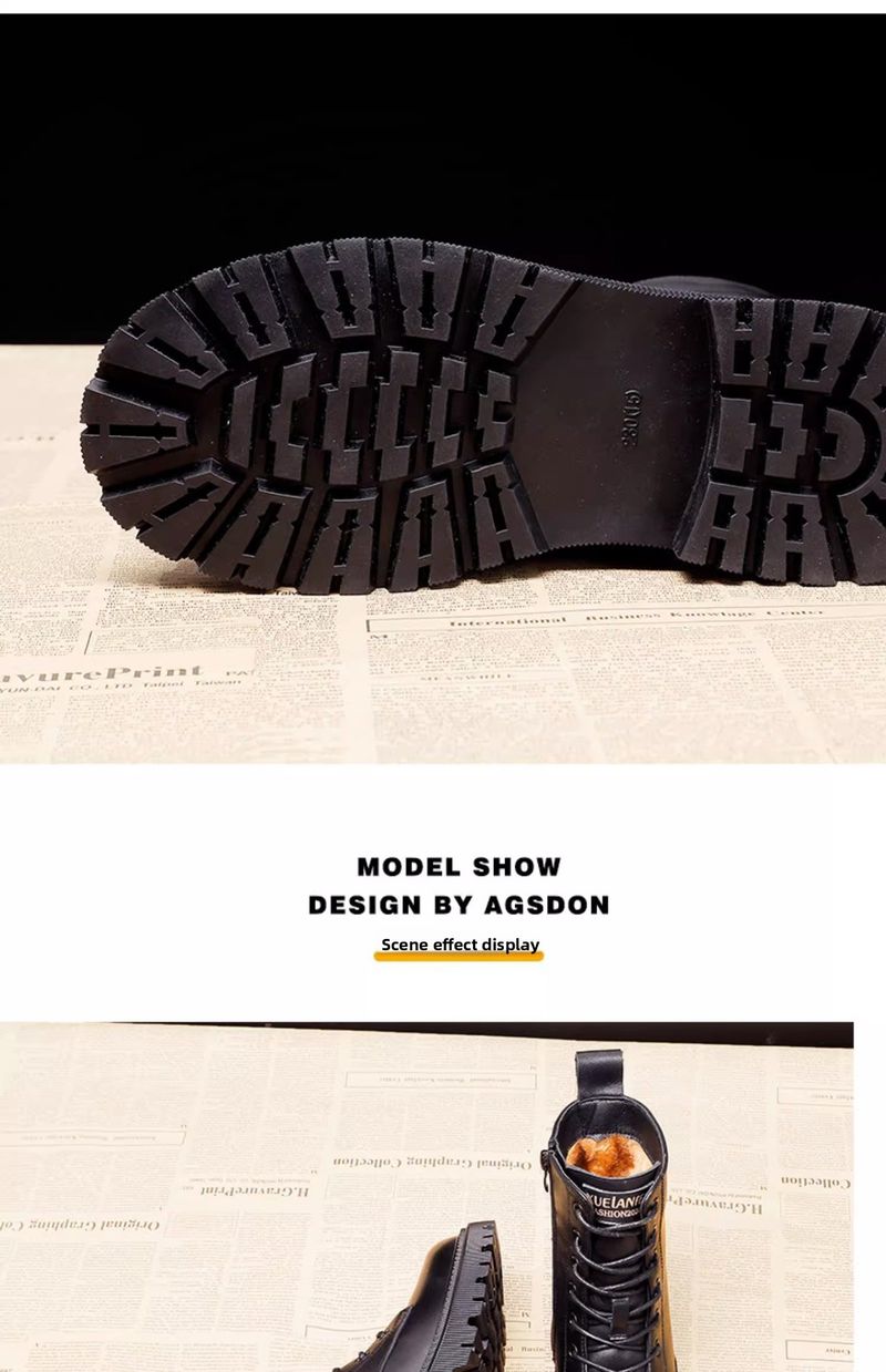 Botas de invierno para mujer, modelo Snow 2025, nuevo estilo, forradas con forro polar, gruesas, hasta media pantorrilla, impermeables, antideslizantes, con detalles de piel y lana._voghion.com