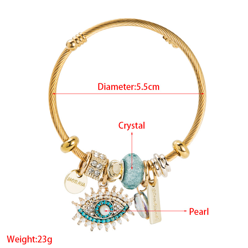 Ļaunās acs tauriņa mīlestības aproce sievietēm metāla ūdensizturīgai luksusa aprocei Ziemassvētku dāvanu rotaslietu aksesuāriem_voghion.com