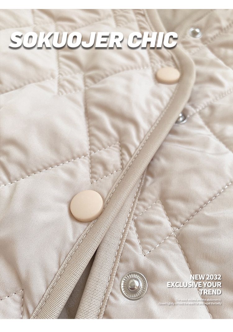 Women's Quilted Sleeveless Vest Jacket – Lightweight Winter Puffer Vest With Stand Collar, Stylish Outerwear For Casual & Layering_voghion.com
