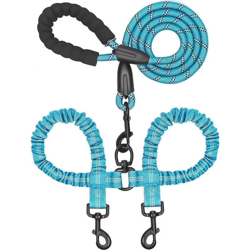 One-to-Two Large Explosion-Proof Retractable Leash P Rope Dog Chain_voghion.com
