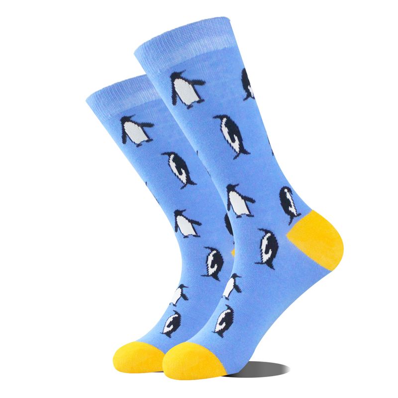 New cartoon source mid length with multiple patterns, personalized and trendy men's socks, plain cotton skateboard socks_voghion.com