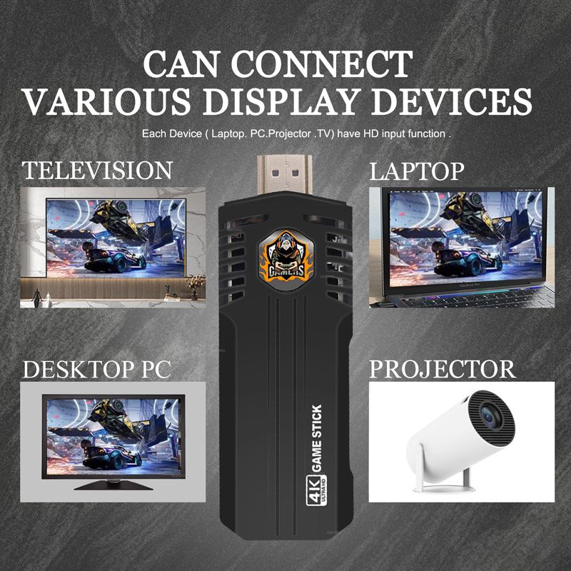 Stick 4K X8 Pro Retro Handheld 30000+ Emuelec 4.5 Wireless Gamepad TV Spielkonsole Eingebaute Videospiele_voghion.com