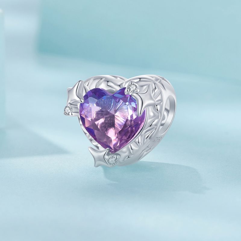 Gradient Purple-pink Heart Charm_voghion.com