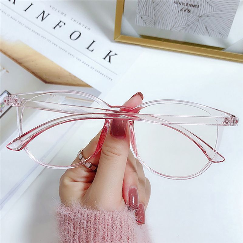 Neuheiten 2024 Koreanische Transparente Computerrahmen Frauen Männer Anti Blaues Licht Runde Blackout Optische Gläser Linsen_voghion.com