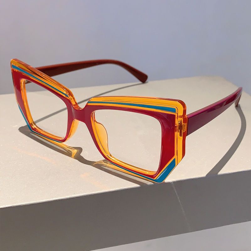Mode Brillengestell Personalisierte Cat Eye Neue Retro Flache Spiegel Anti-blau Licht_voghion.com