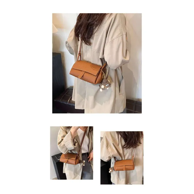 Borsa a tracolla semplice ed elegante, piccola e versatile, da donna, alla moda, squisita._voghion.com