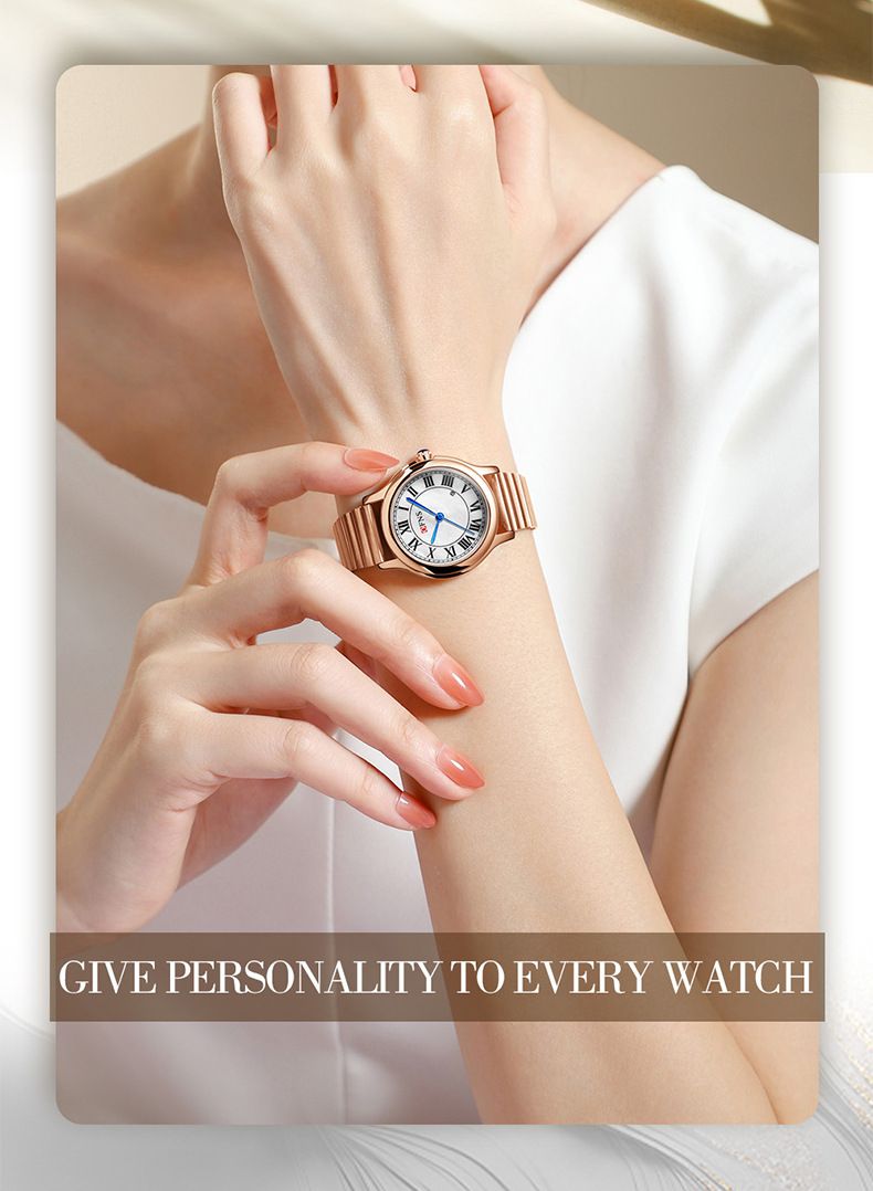 Women's Watch Retro Scale Light Luxury Women's Watch Round Waterproof Calendar Quartz Watch_voghion.com