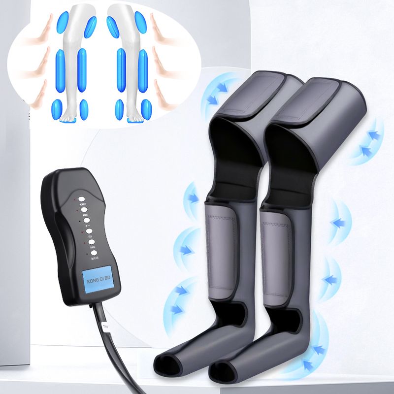 Massaggiatore elettrico per piedi e gambe, pressione dell'aria, massaggio Shiatsu, polpaccio, coscia, compressione, migliora la circolazione sanguigna, allevia i muscoli_voghion.com
