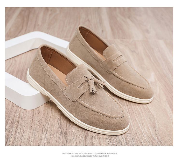 SHLIANG Fashion Plus Size Men's Shoes Retro British Style Slip-On Loafers Casual Soft Bottom Lazy Man's Shoes Breathable Round Toe Non-Leather Y0665_voghion.com
