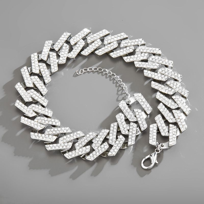 30mm extra grote overdreven Cubaanse ketting armband set gepersonaliseerde staaf vol diamanten_voghion.com