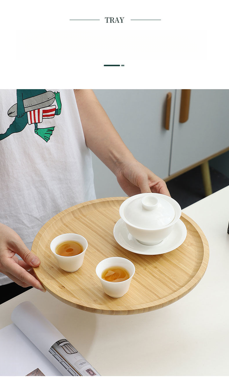 All Rectangular BBQ Tea Cup Tray Marinade Snack Dumpling Steak Plate Thick 2.0 Nan Bamboo_voghion.com